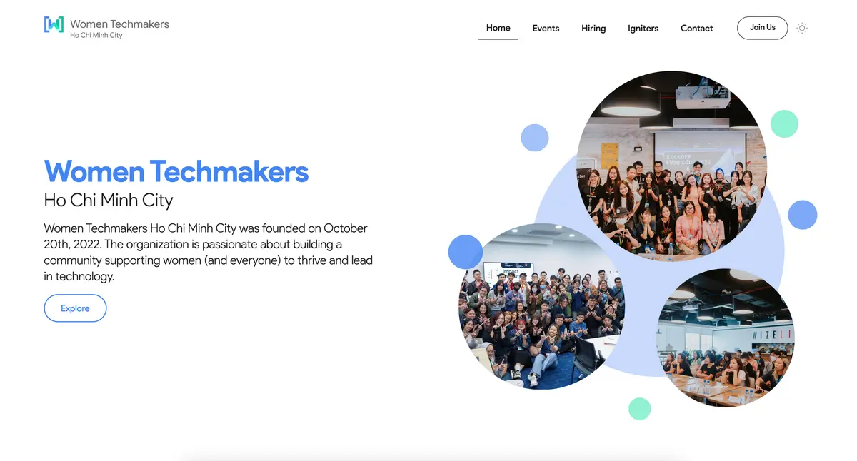 Women Techmakers HCMC - Landing page